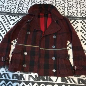 Burberry Brit Wool Coat with zip off bottom